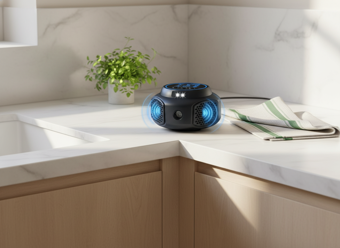 Crittex on clean kitchen counter